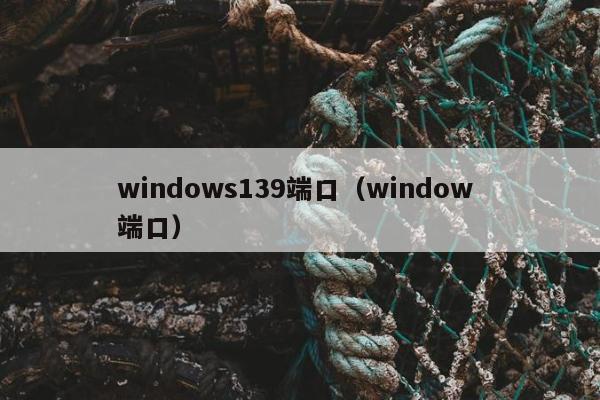 windows139端口（window 端口）