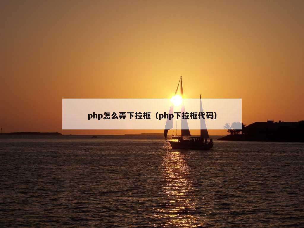 php怎么弄下拉框（php下拉框代码）