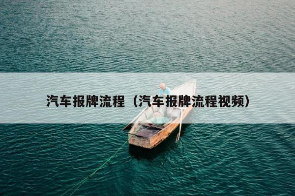 汽车报牌流程（汽车报牌流程视频）