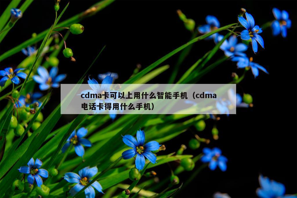 cdma卡可以上用什么智能手机（cdma电话卡得用什么手机）