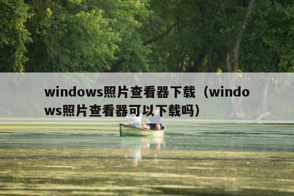 windows照片查看器下载（windows照片查看器可以下载吗）