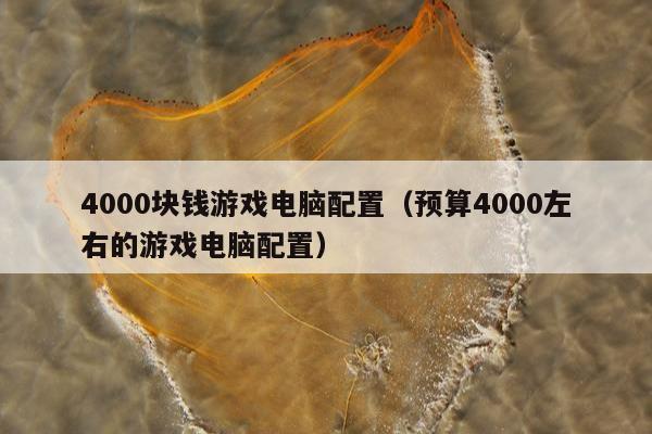 4000块钱游戏电脑配置（预算4000左右的游戏电脑配置）