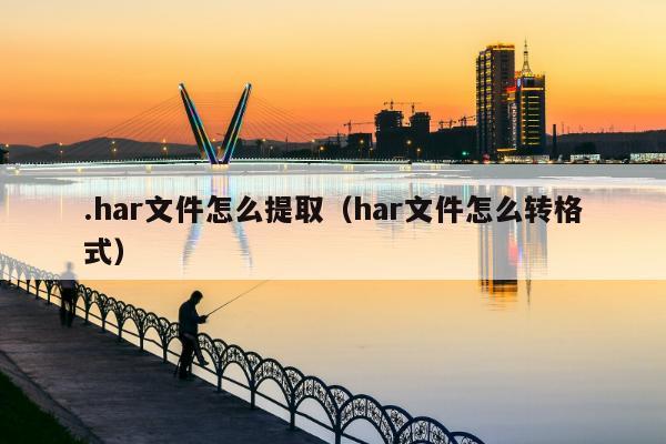 .har文件怎么提取（har文件怎么转格式）