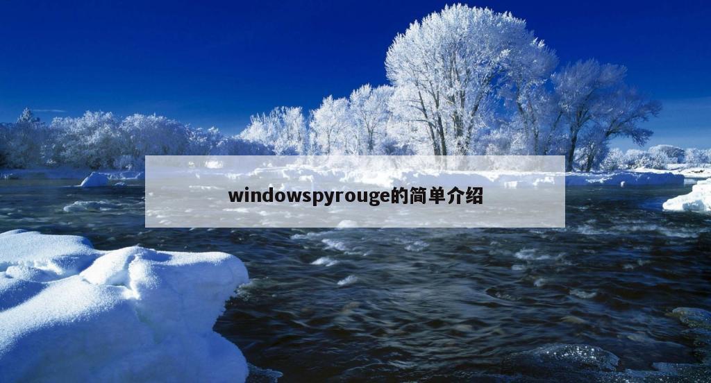 windowspyrouge的简单介绍