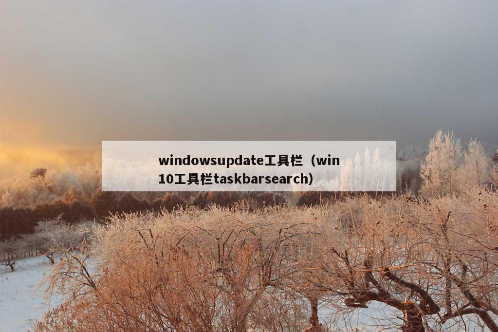 windowsupdate工具栏（win10工具栏taskbarsearch）