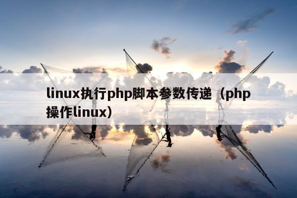 linux执行php脚本参数传递（php操作linux）