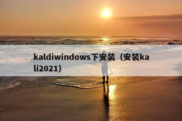 kaldiwindows下安装（安装kali2021）