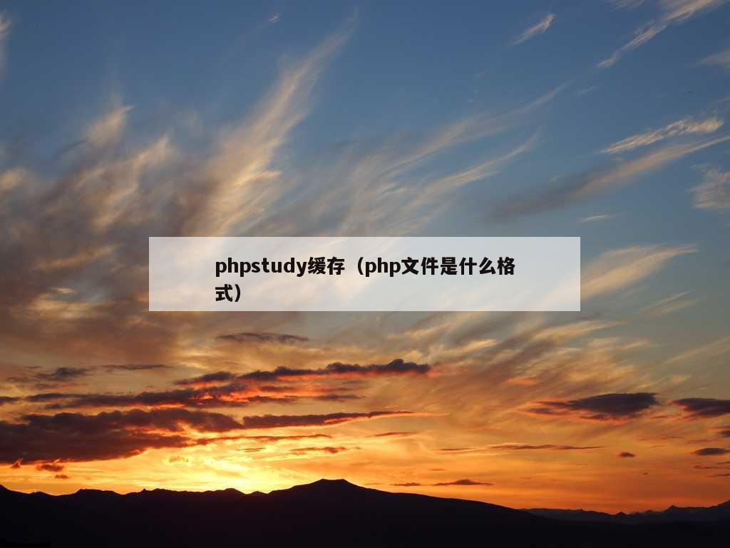 phpstudy缓存（php文件是什么格式）