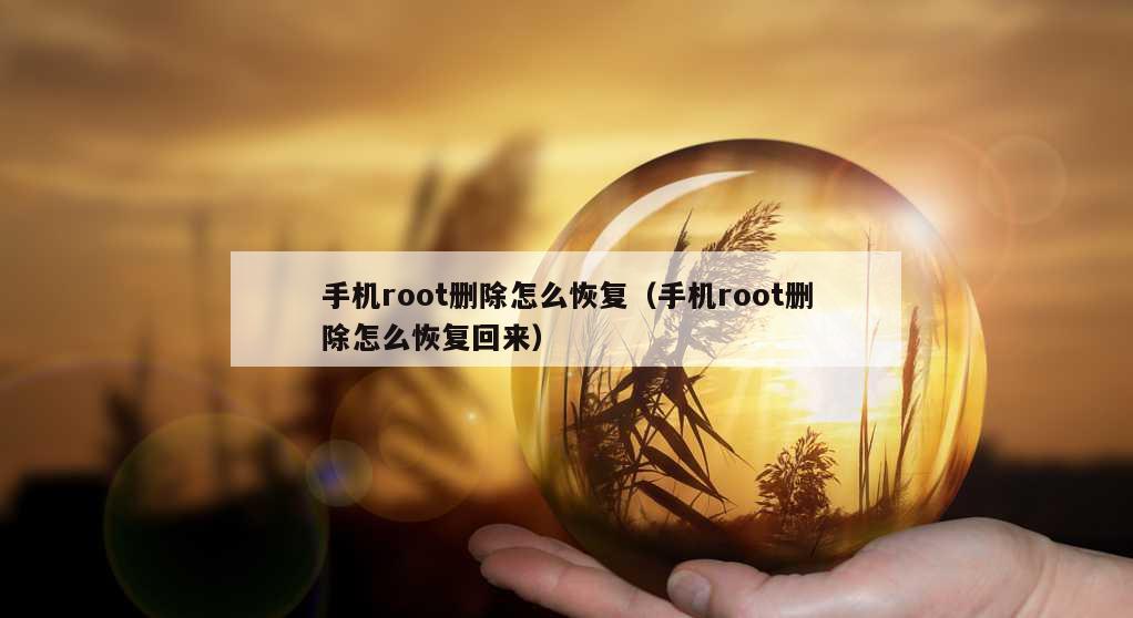 手机root删除怎么恢复（手机root删除怎么恢复回来）