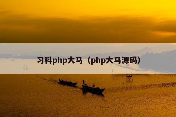 习科php大马（php大马源码）