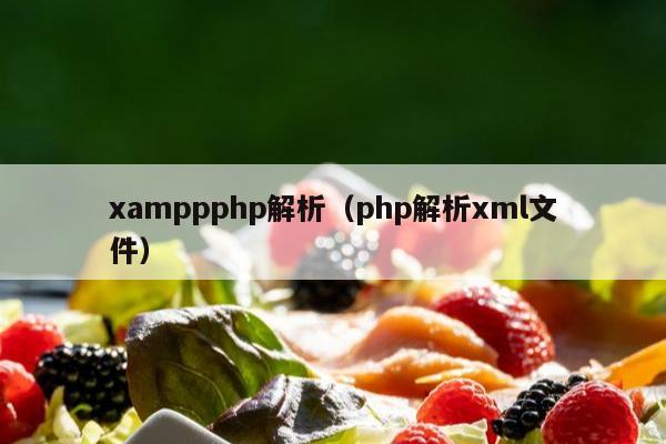 xamppphp解析（php解析xml文件）