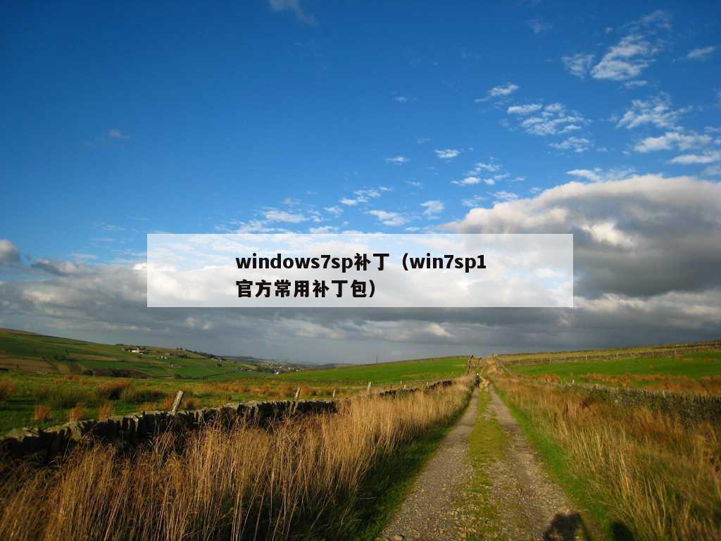 windows7sp补丁（win7sp1官方常用补丁包）