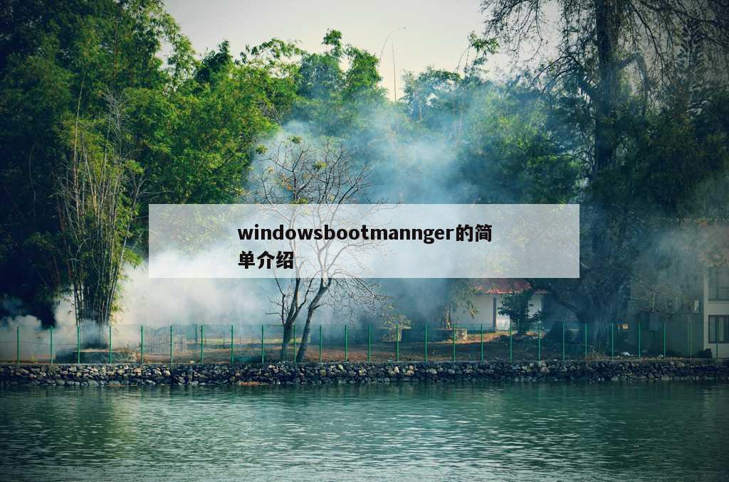 windowsbootmannger的简单介绍