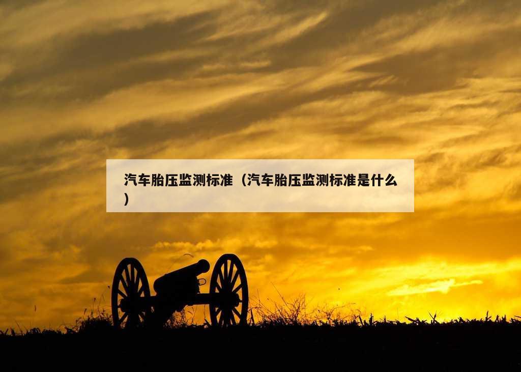 汽车胎压监测标准（汽车胎压监测标准是什么）