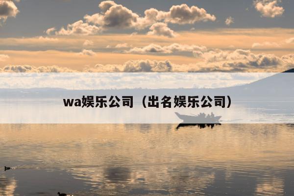 wa娱乐公司（出名娱乐公司）