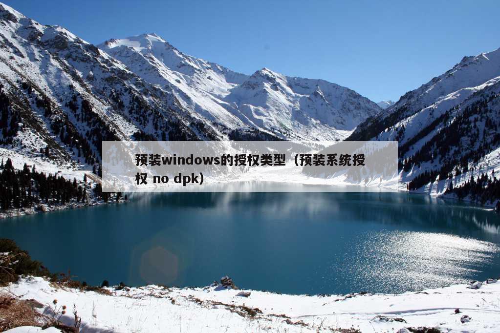 预装windows的授权类型（预装系统授权 no dpk）