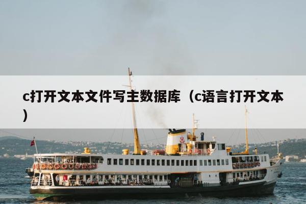 c打开文本文件写主数据库（c语言打开文本）