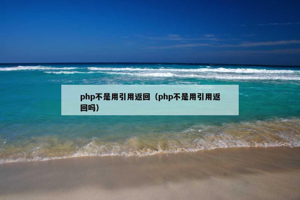 php不是用引用返回（php不是用引用返回吗）