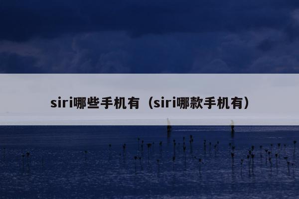 siri哪些手机有（siri哪款手机有）