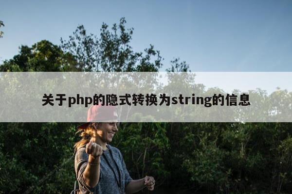 关于php的隐式转换为string的信息