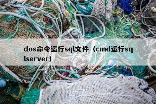 dos命令运行sql文件（cmd运行sqlserver）