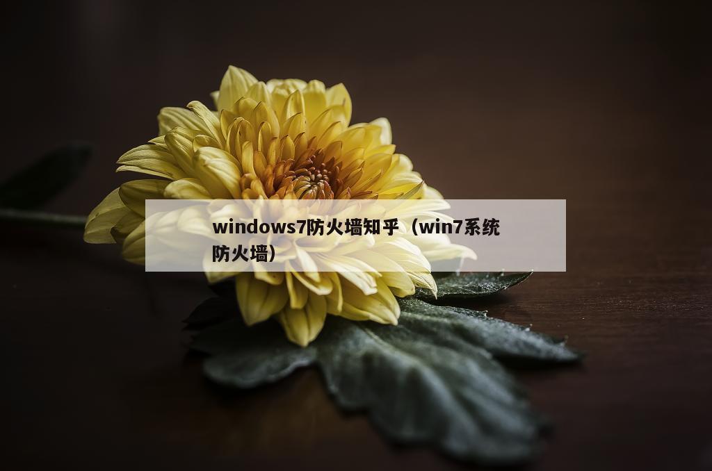 windows7防火墙知乎（win7系统防火墙）