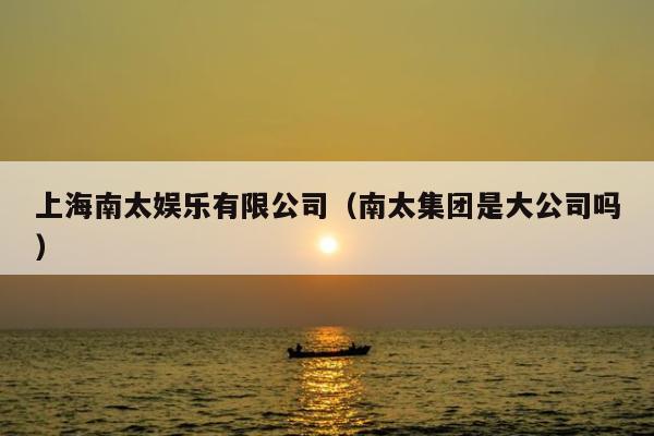 上海南太娱乐有限公司（南太集团是大公司吗）