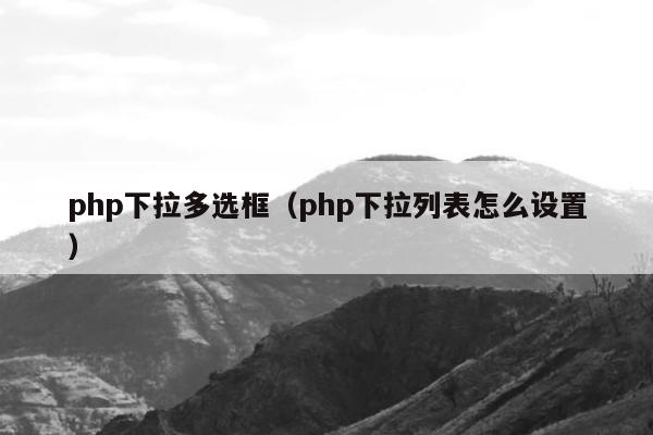 php下拉多选框（php下拉列表怎么设置）