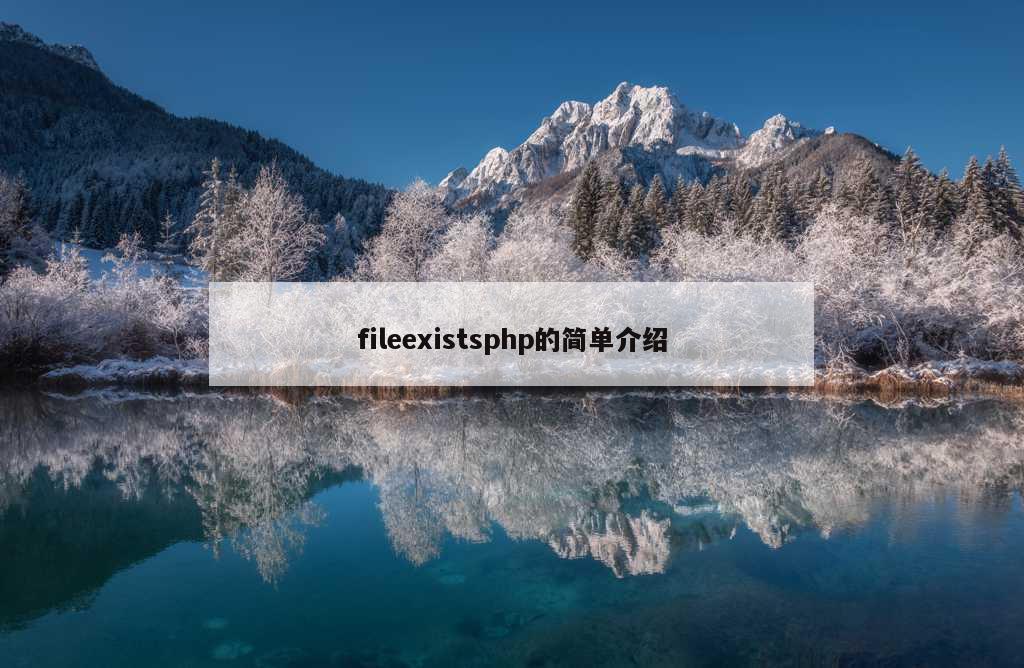 fileexistsphp的简单介绍