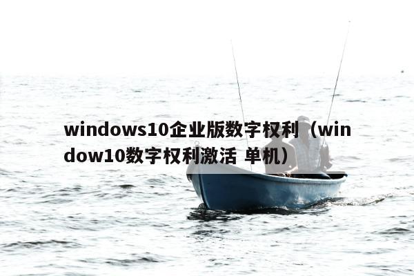 windows10企业版数字权利（window10数字权利激活 单机）