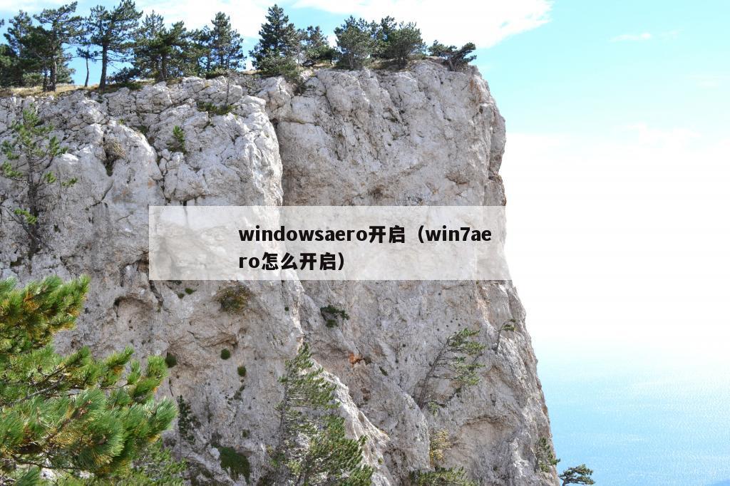 windowsaero开启（win7aero怎么开启）