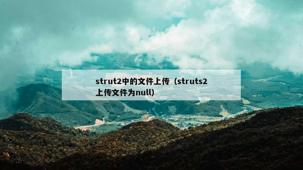 strut2中的文件上传（struts2上传文件为null）