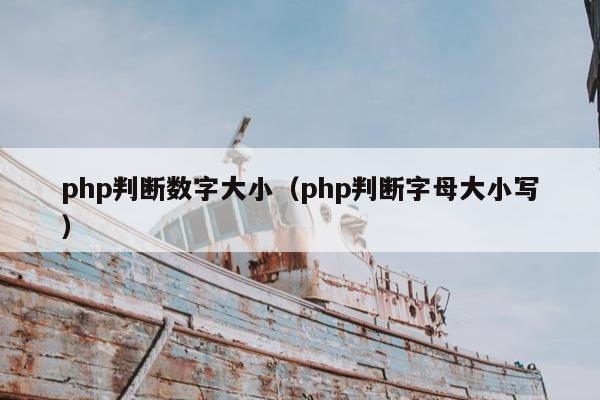 php判断数字大小（php判断字母大小写）