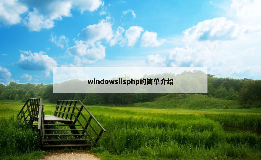 windowsiisphp的简单介绍