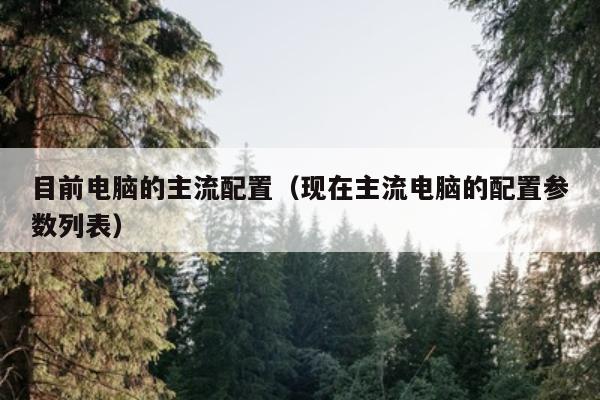 目前电脑的主流配置（现在主流电脑的配置参数列表）