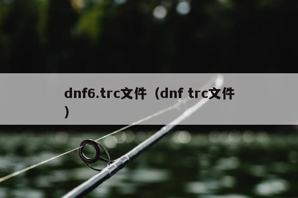 dnf6.trc文件（dnf trc文件）