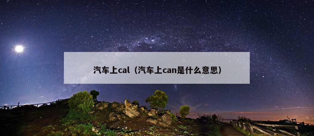 汽车上cal（汽车上can是什么意思）