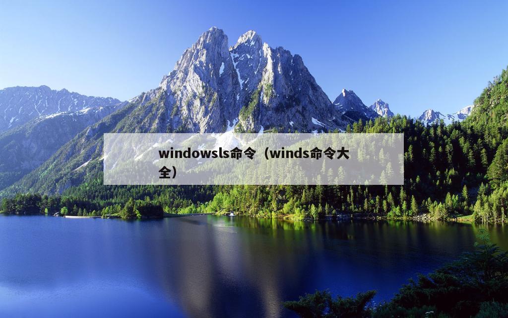 windowsls命令（winds命令大全）