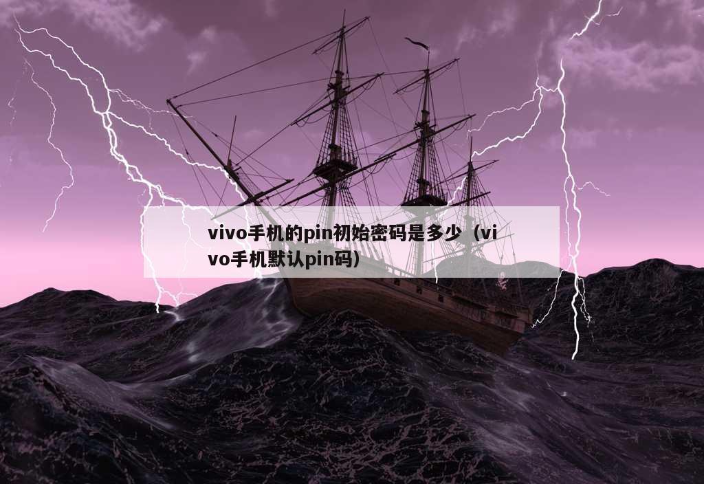 vivo手机的pin初始密码是多少（vivo手机默认pin码）