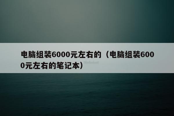 电脑组装6000元左右的（电脑组装6000元左右的笔记本）