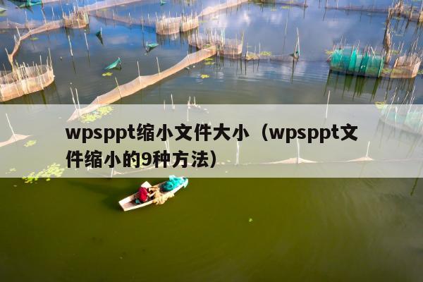 wpsppt缩小文件大小（wpsppt文件缩小的9种方法）