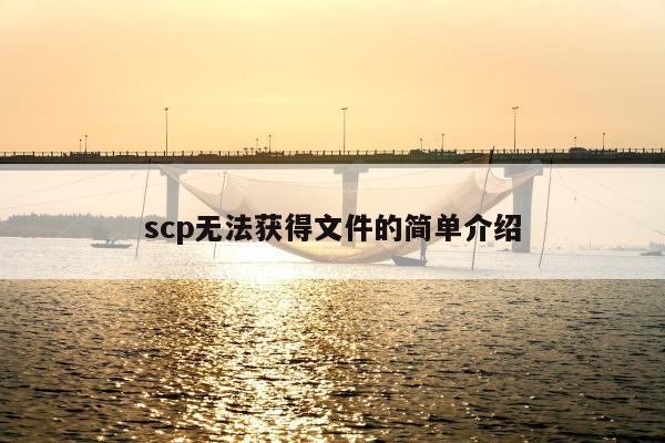 scp无法获得文件的简单介绍