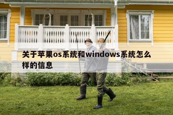 关于苹果os系统和windows系统怎么样的信息