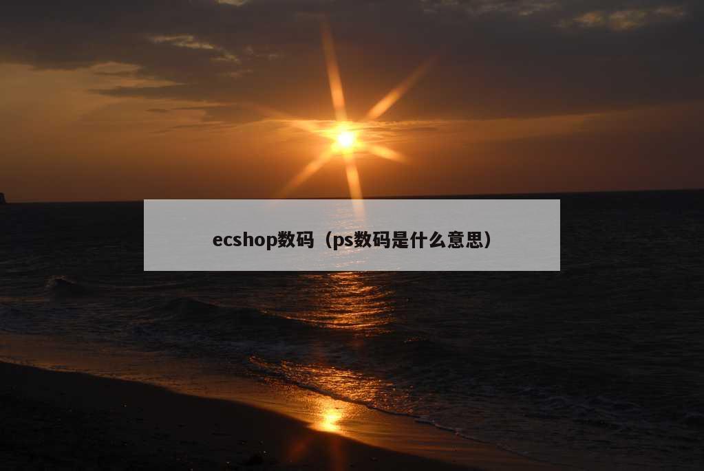 ecshop数码（ps数码是什么意思）