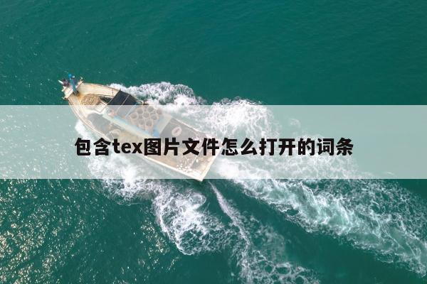 包含tex图片文件怎么打开的词条