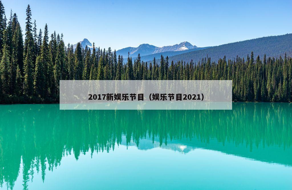 2017新娱乐节目（娱乐节目2021）