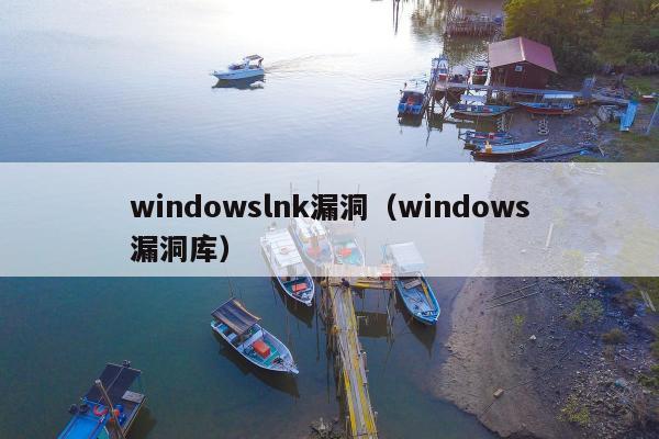 windowslnk漏洞（windows漏洞库）