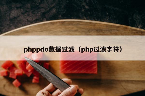 phppdo数据过滤（php过滤字符）