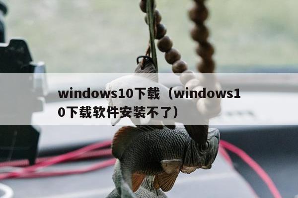 windows10下载（windows10下载软件安装不了）