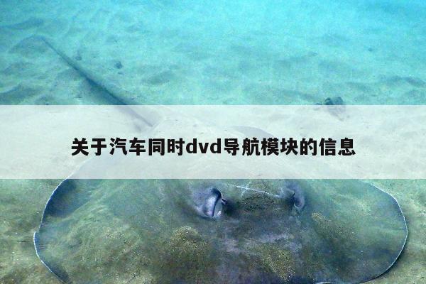 关于汽车同时dvd导航模块的信息